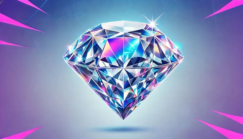 Diamond on a gradient background