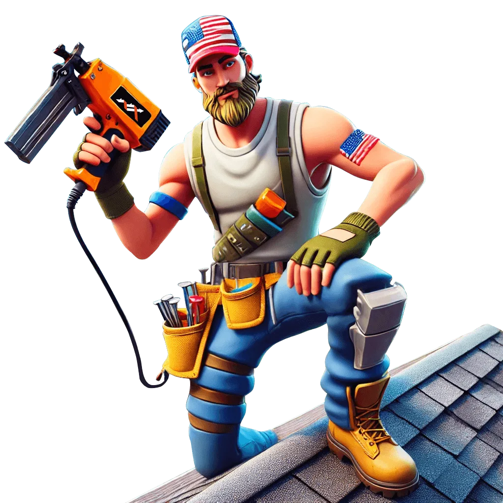 Roofing contractor superhero