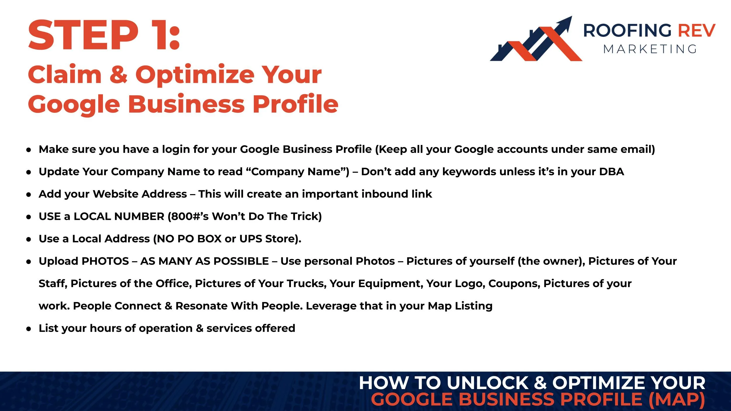 claim and optimize google business profile