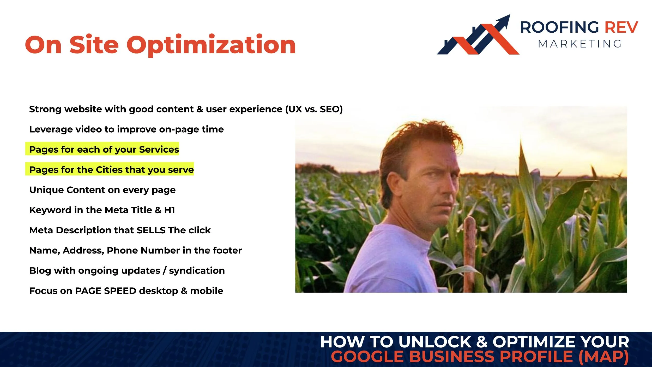 on-site optimization of service and area pages helps rank on Google Maps