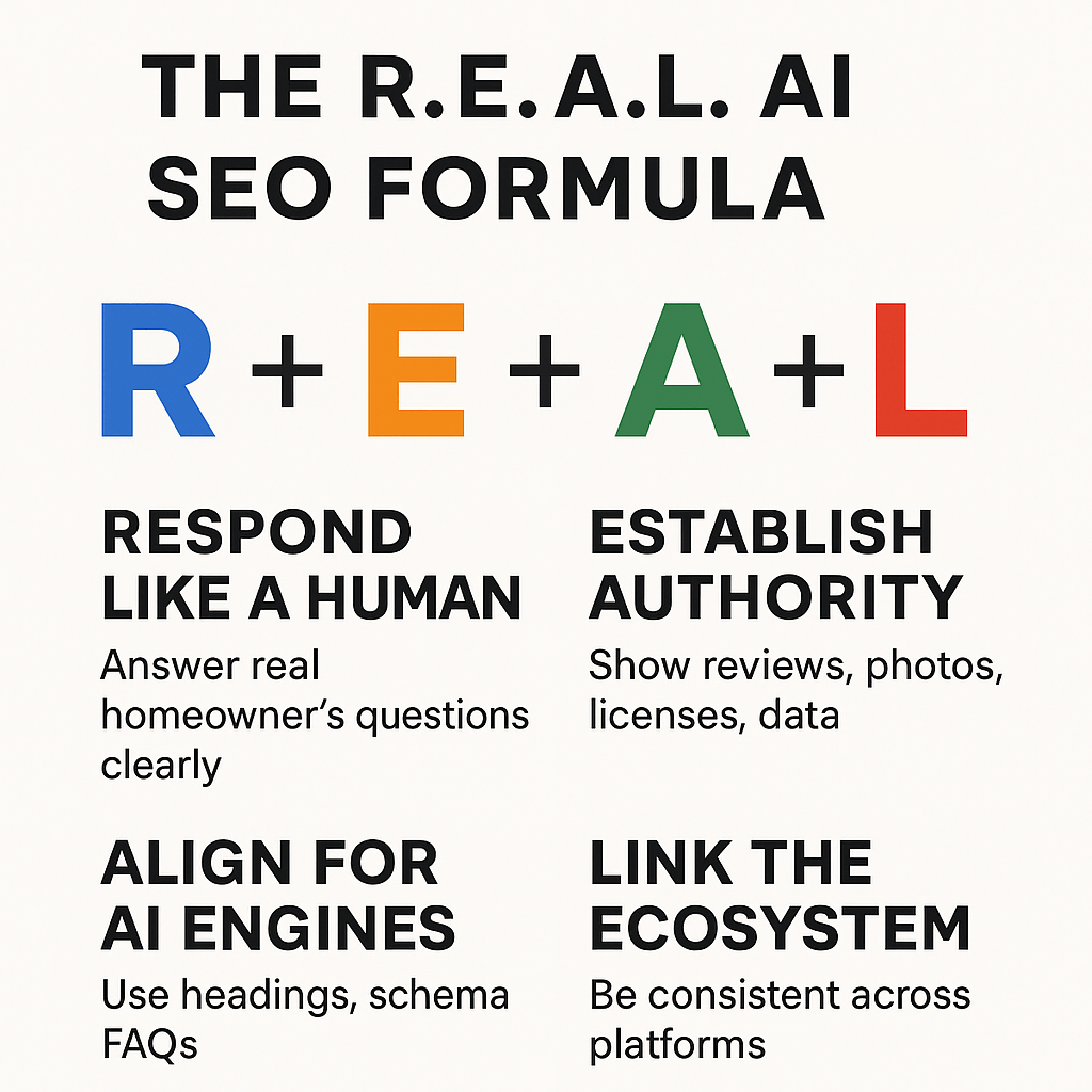 The R.E.A.L AI SEO Formula that works for roofers