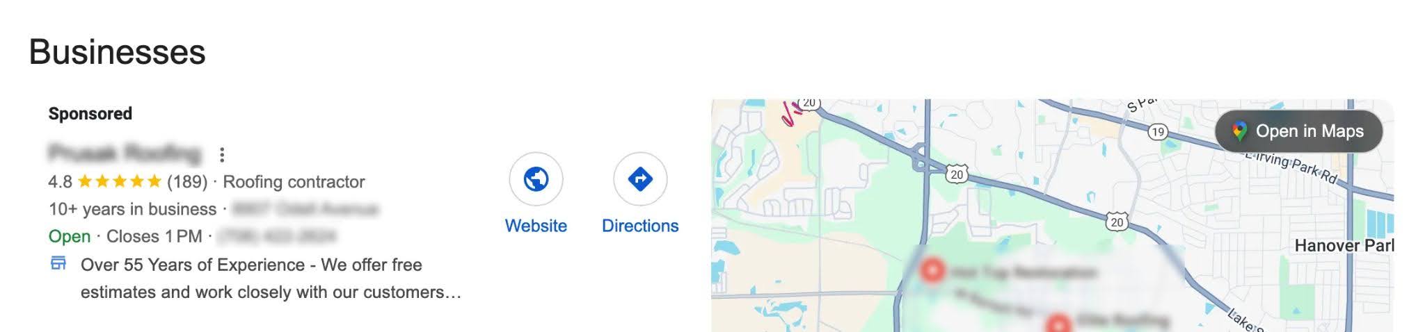 google ads location extension example