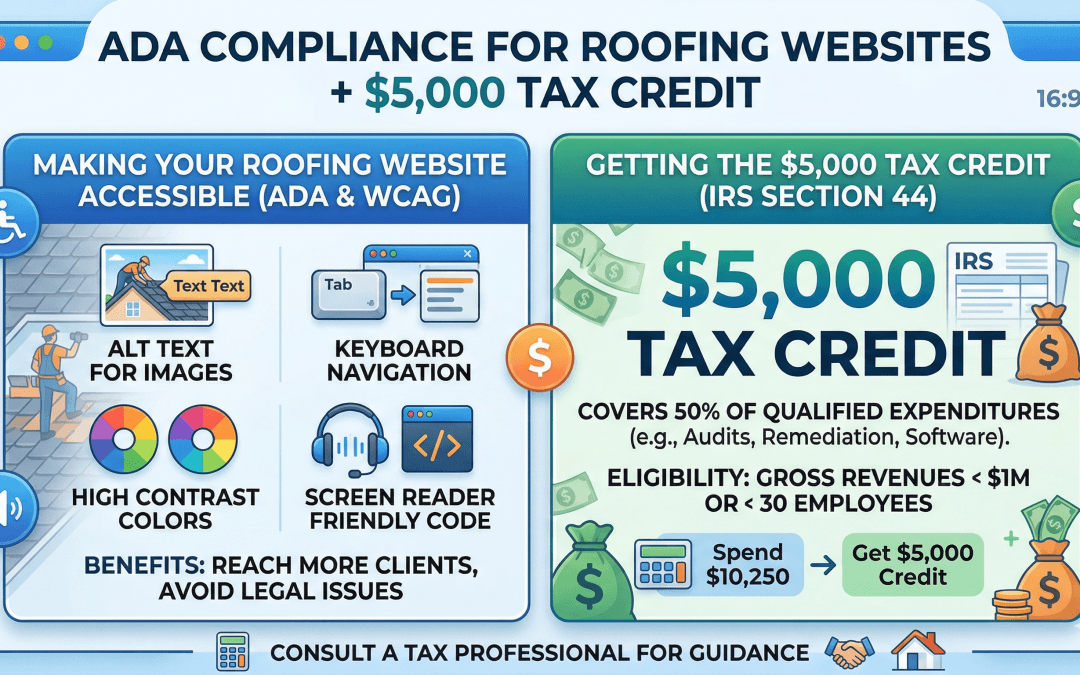 ADA Compliance for Roofing Websites + $5K Tax Credit