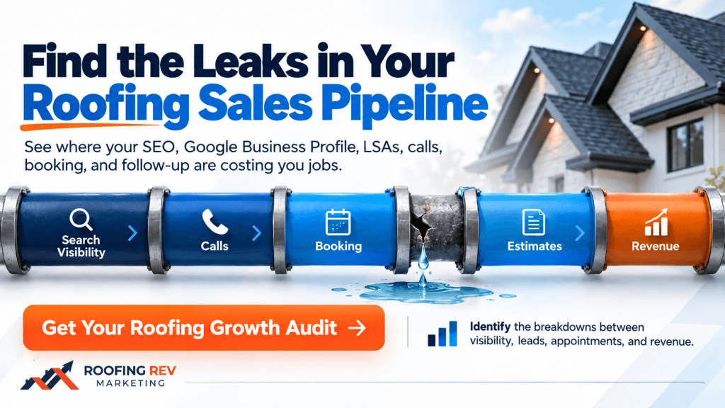 find the leak in your roofing marketing and sales pipeline CTA
