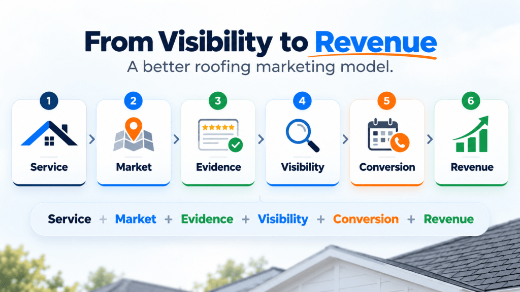 from google search and ai visibility to revenue model for roofers