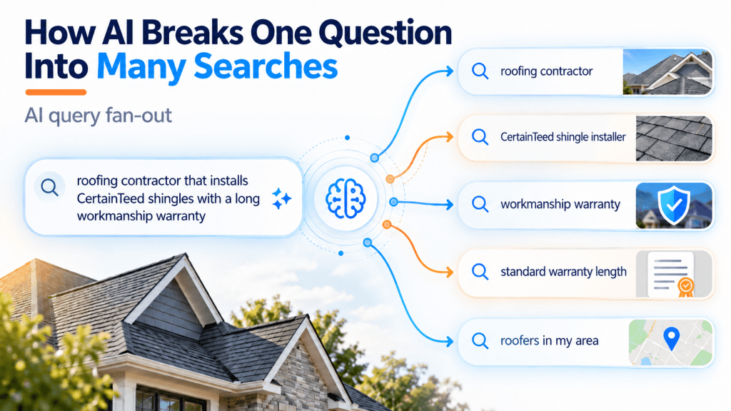 how ai change breaks one question into many searches