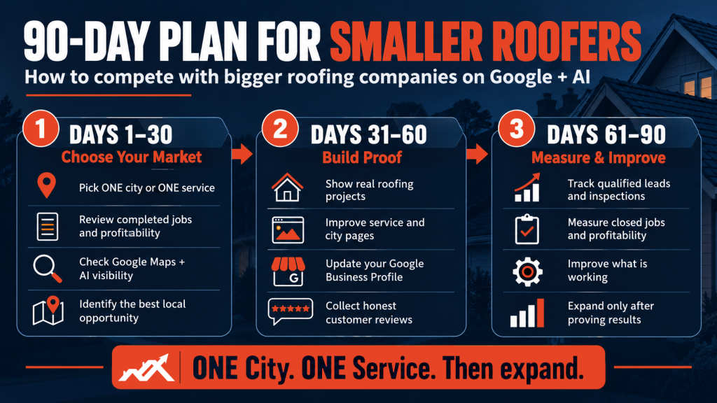 90-Day Roofing Growth Plan So Small Roofing Companies Can Compete