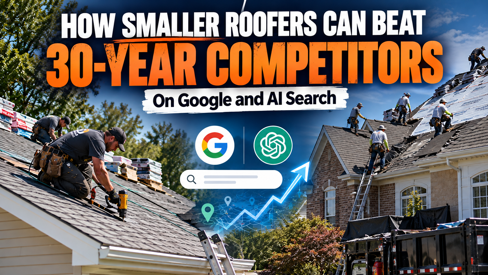 How Small Roofing Companies Compete with Larger Roofers on Google & AI